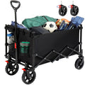 Finnhomy 150L Folding Camping Trolley with Brake, Collapsible Festival Trolley with Removable Wheels, 150KGs Capacity with Drink Holders Garden Tool Organisers Default Title Default Title