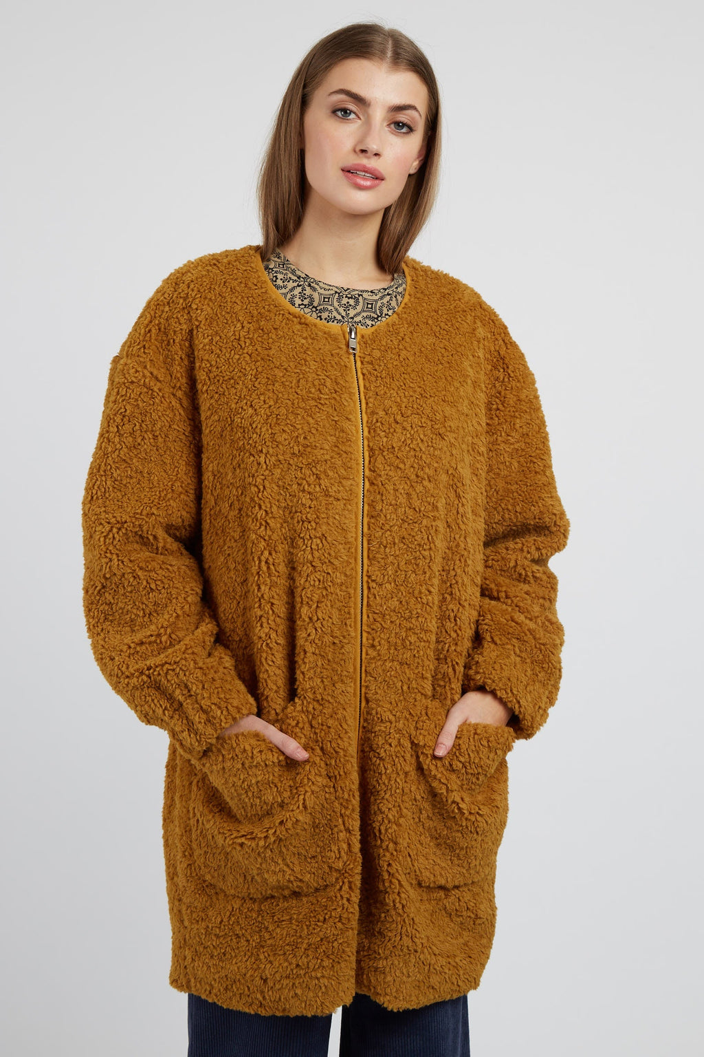 Louche Aldora Coat - Mustard Coats 8 Mustard 8 / Mustard 10 / Mustard 12 / Mustard 14 / Mustard 16 / Mustard