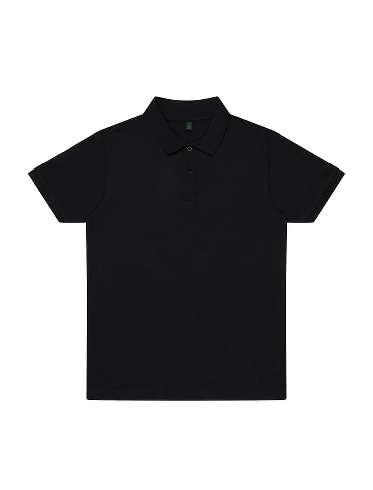 Bamboo Jersey Polo Shirt: Mens XS Black XS / Black S / Black M / Black L / Black XL / Black 2XL / Black