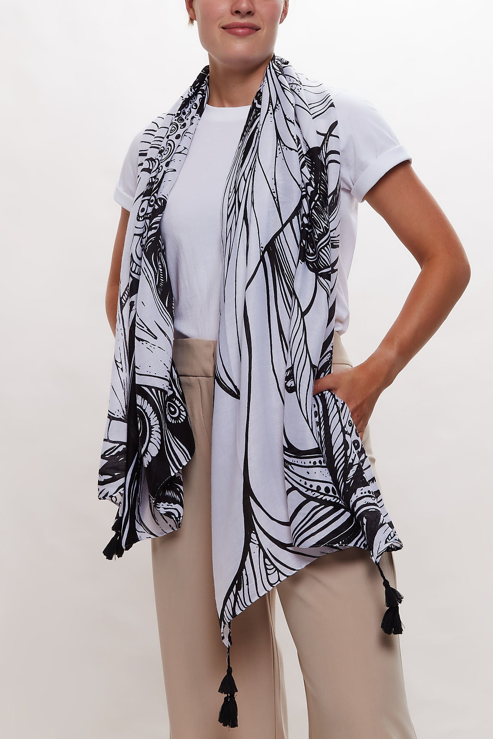 Louche Bee-Utiful Bee Printed Scarf One Size One Size