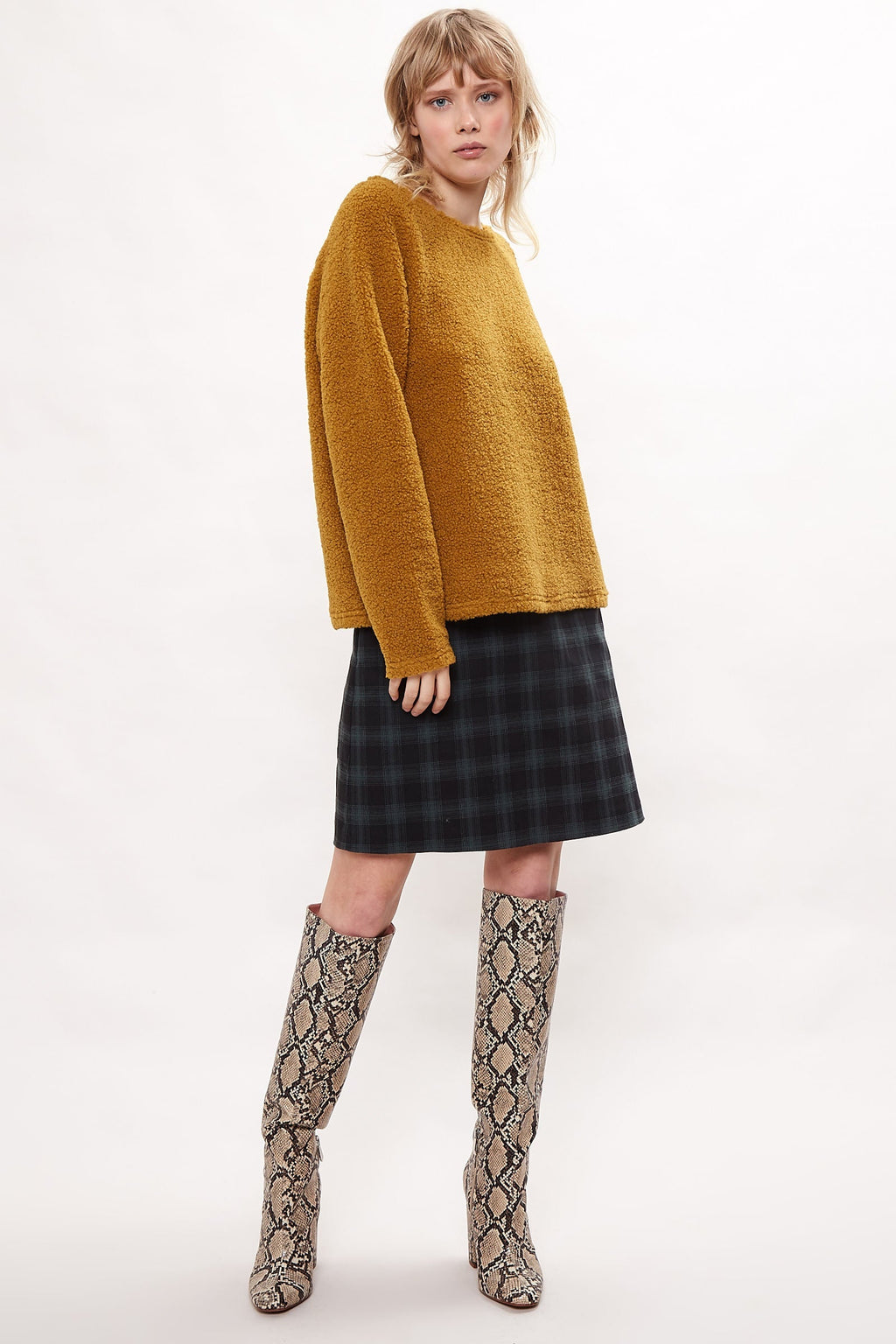 Louche Blanka Borg Sweatshirt Mustard Knitwear 8 Mustard 8 / Mustard 10 / Mustard 12 / Mustard 14 / Mustard 16 / Mustard