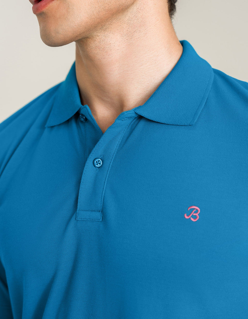 Plain Cotton Polo – Turquoise
