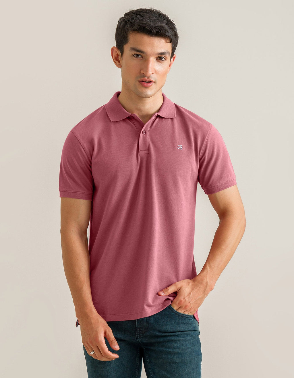 Plain Pique Polo - Warm Pink