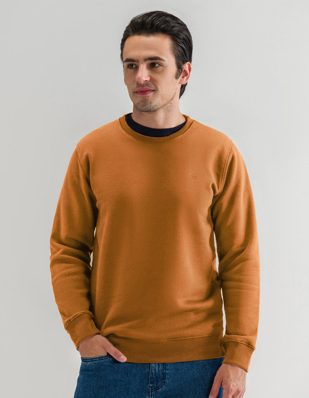 Classic Mustard Crew Neck Sweatshirt