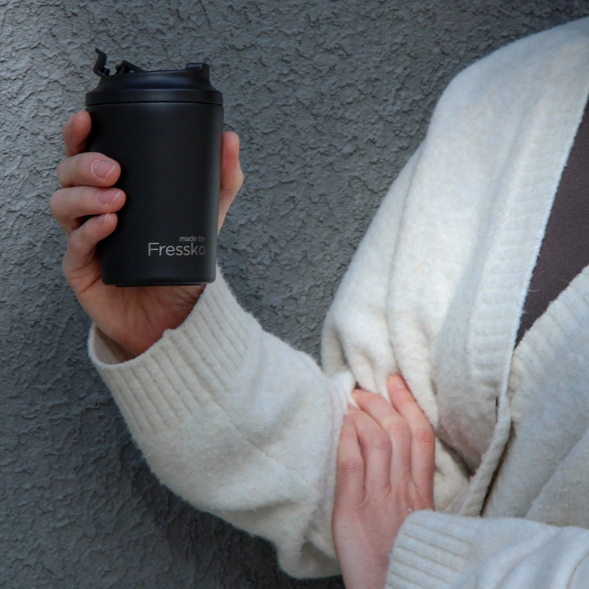 Fressko Reusable Cup/Travel Mug - Coal Bino 227ml/8oz Bino 227ml/8oz Camino 340ml/12oz Grande 475ml/16oz
