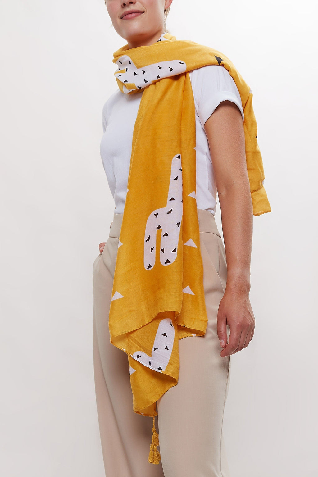 Louche Cactus Printed Scarf scarves One Size One Size