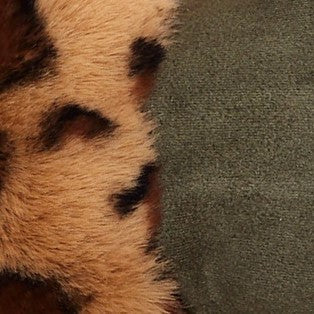 Louche Cadhla Faux Suede And Fur Cuffed Touch Screen Gloves - Green gloves Green Green