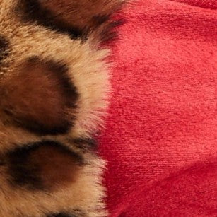 Louche Cadhla Faux Suede And Fur Cuffed Touch Screen Gloves - Red gloves red red
