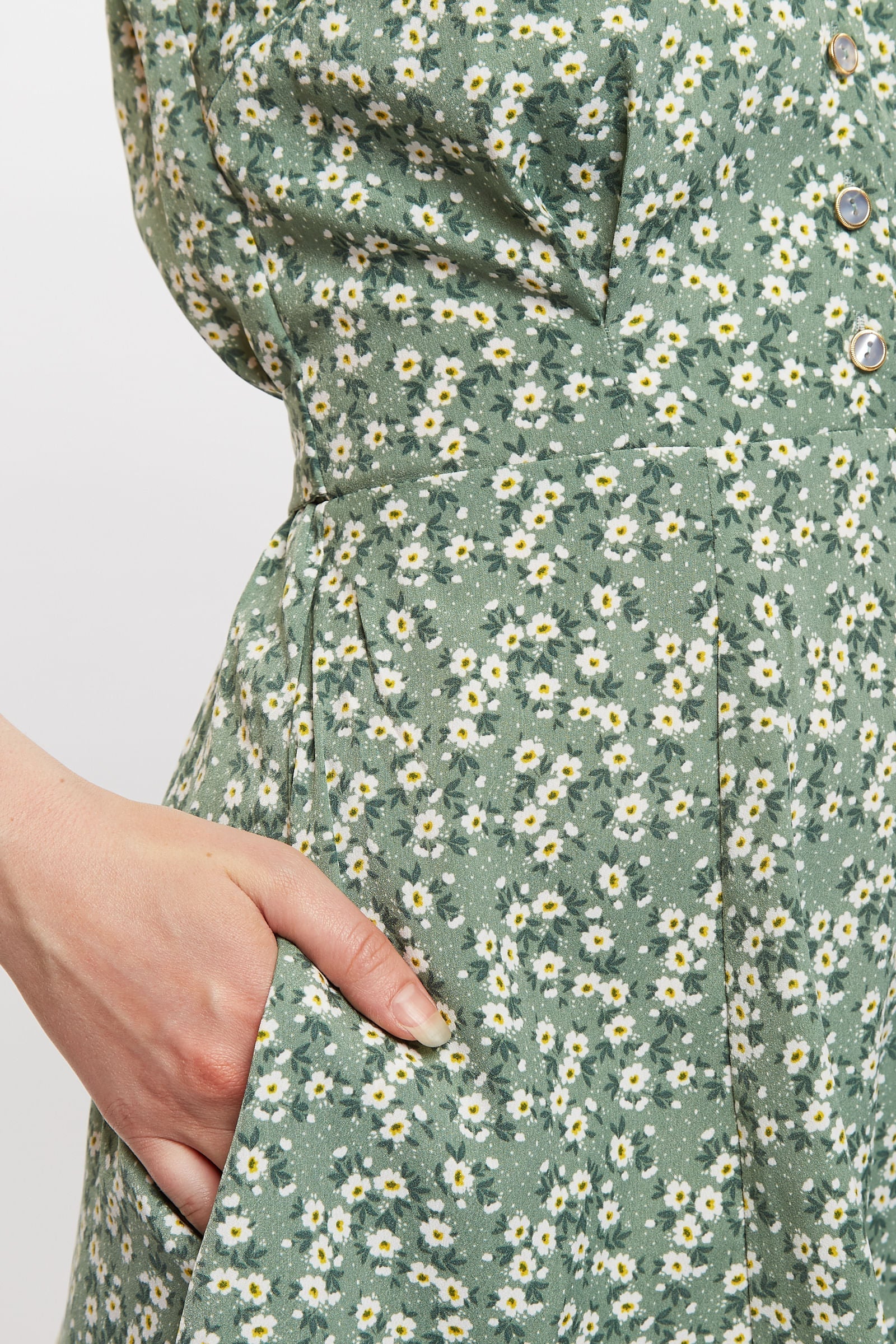 Louche Cathleen Double Daisy Print Mini Tea Dress Dresses 8 8 10 12 14 16