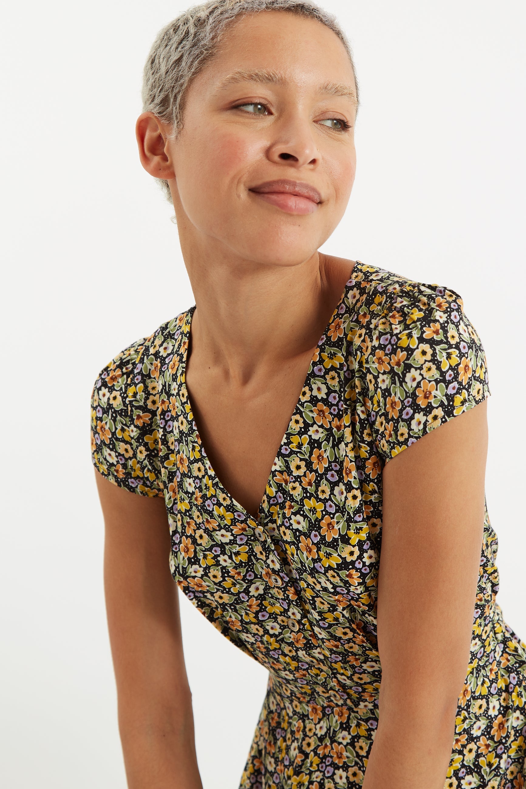 Cathleen Mini Santa Fe Floral Tea Dress Dresses 8 multicolour 8 / multicolour 10 / multicolour 12 / multicolour 14 / multicolour 16 / multicolour