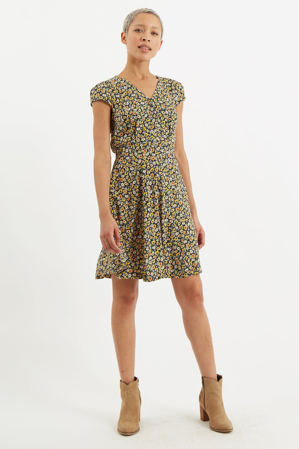 Cathleen Mini Santa Fe Floral Tea Dress Dresses 8 multicolour 8 / multicolour 10 / multicolour 12 / multicolour 14 / multicolour 16 / multicolour