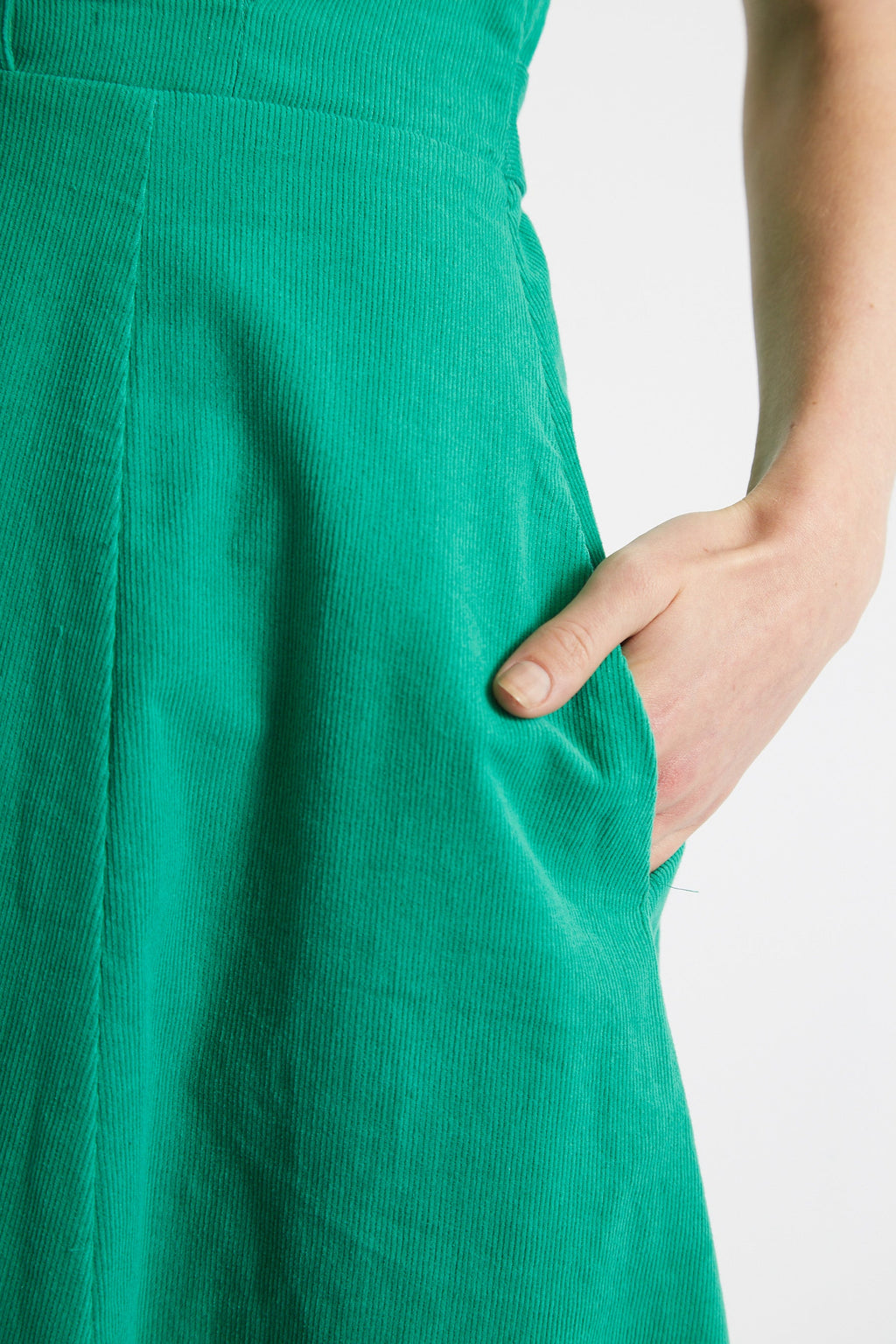 Louche Cathleen Green Mini Baby Cord Tea Dress Dresses 8 Green/Black 8 / Green/Black 10 / Green/Black 12 / Green/Black 14 / Green/Black 16 / Green/Black