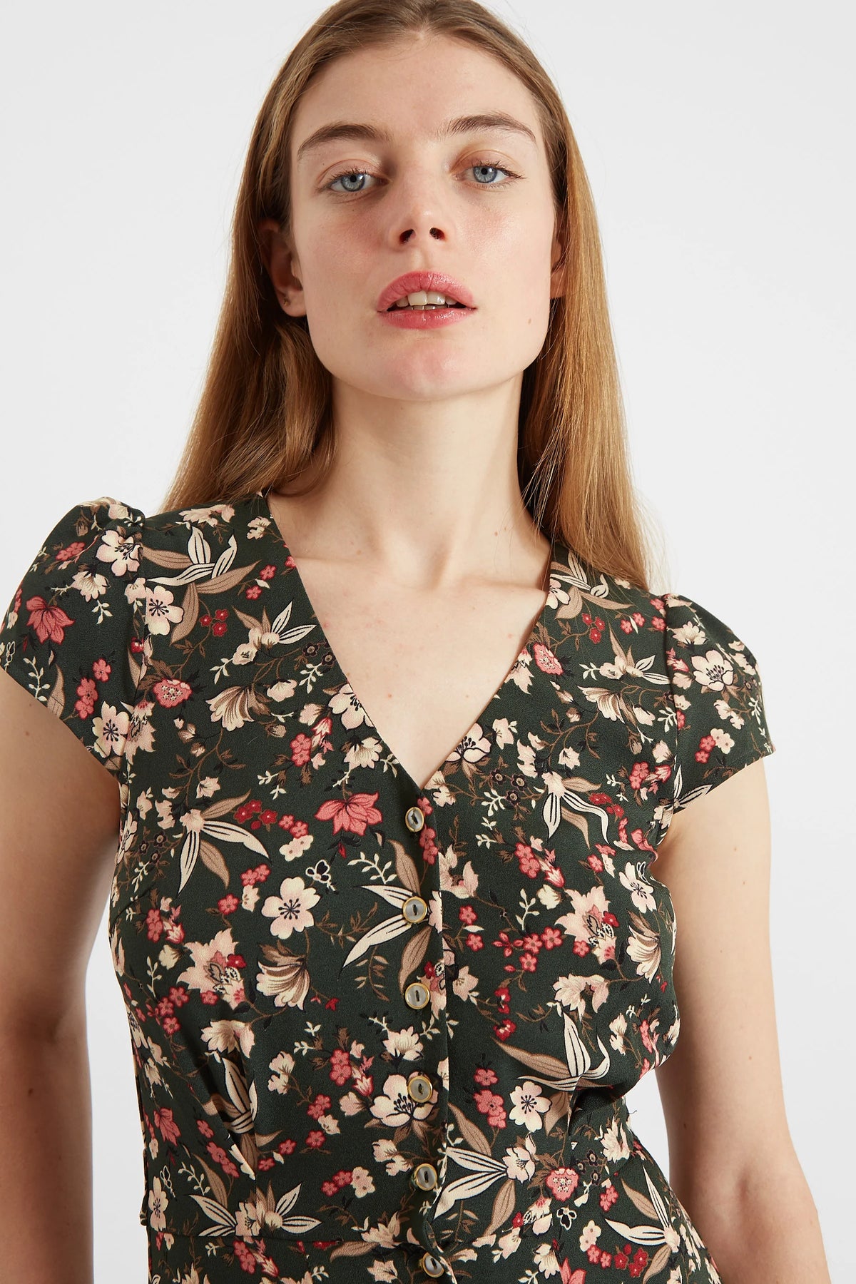 Cathy Tapestry Print Midi Tea Dress Dresses 8 Green/Multi 8 / Green/Multi 10 / Green/Multi 12 / Green/Multi 14 / Green/Multi 16 / Green/Multi