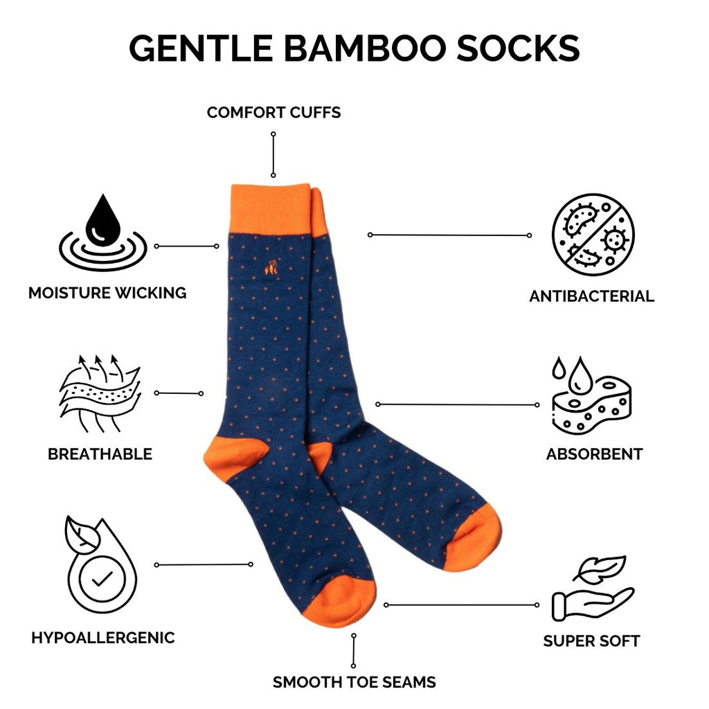 Classic Red Bamboo Socks (Comfort Cuff)