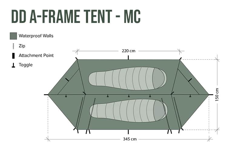 DD Hammocks A-Frame Tent - Multicamo Default Title Default Title
