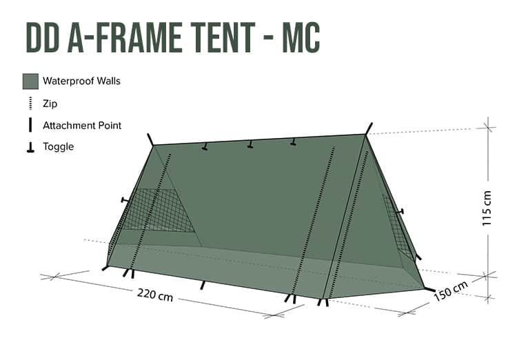 DD Hammocks A-Frame Tent - Multicamo Default Title Default Title