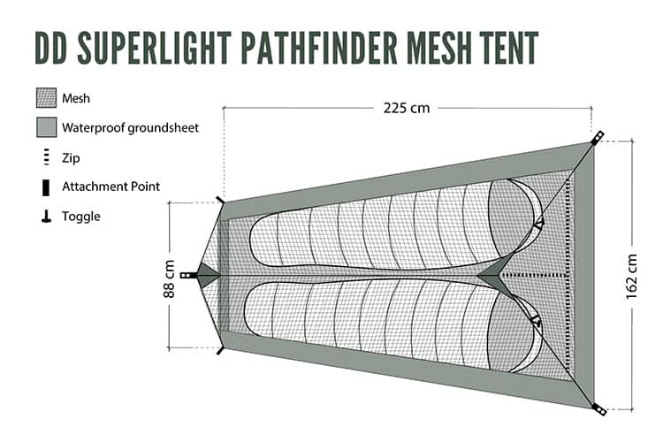 DD SuperLight Pathfinder Mesh Tent Default Title Default Title