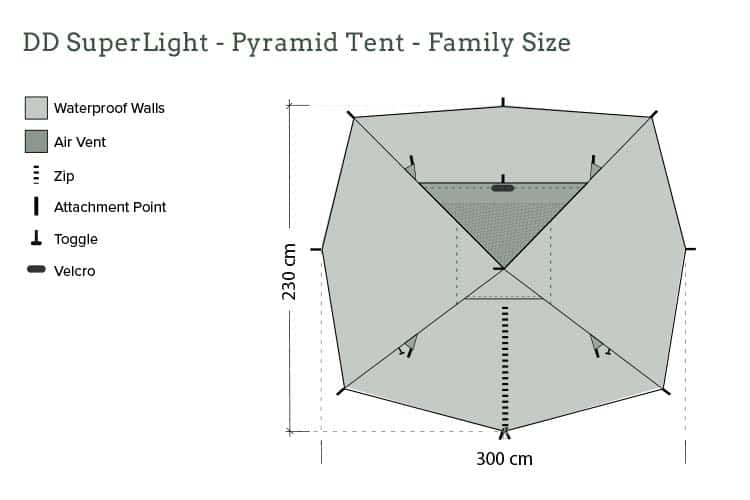 DD SuperLight Pyramid Tent - Family Size Default Title Default Title