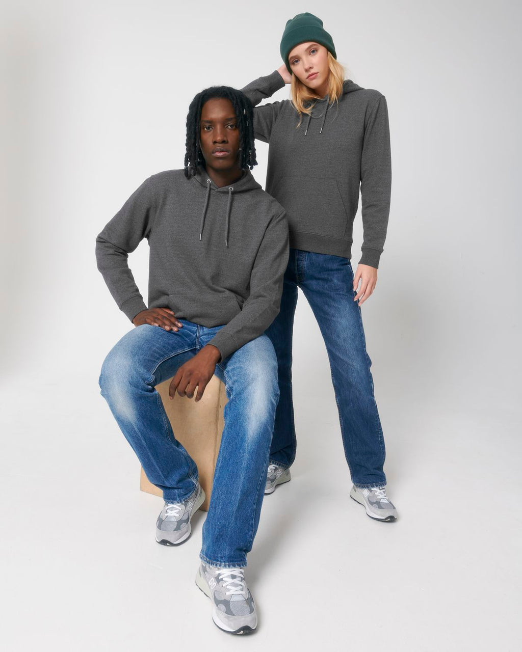 Regenerated Cotton Hooded Sweatshirt: Unisex - - High-Quality </p>