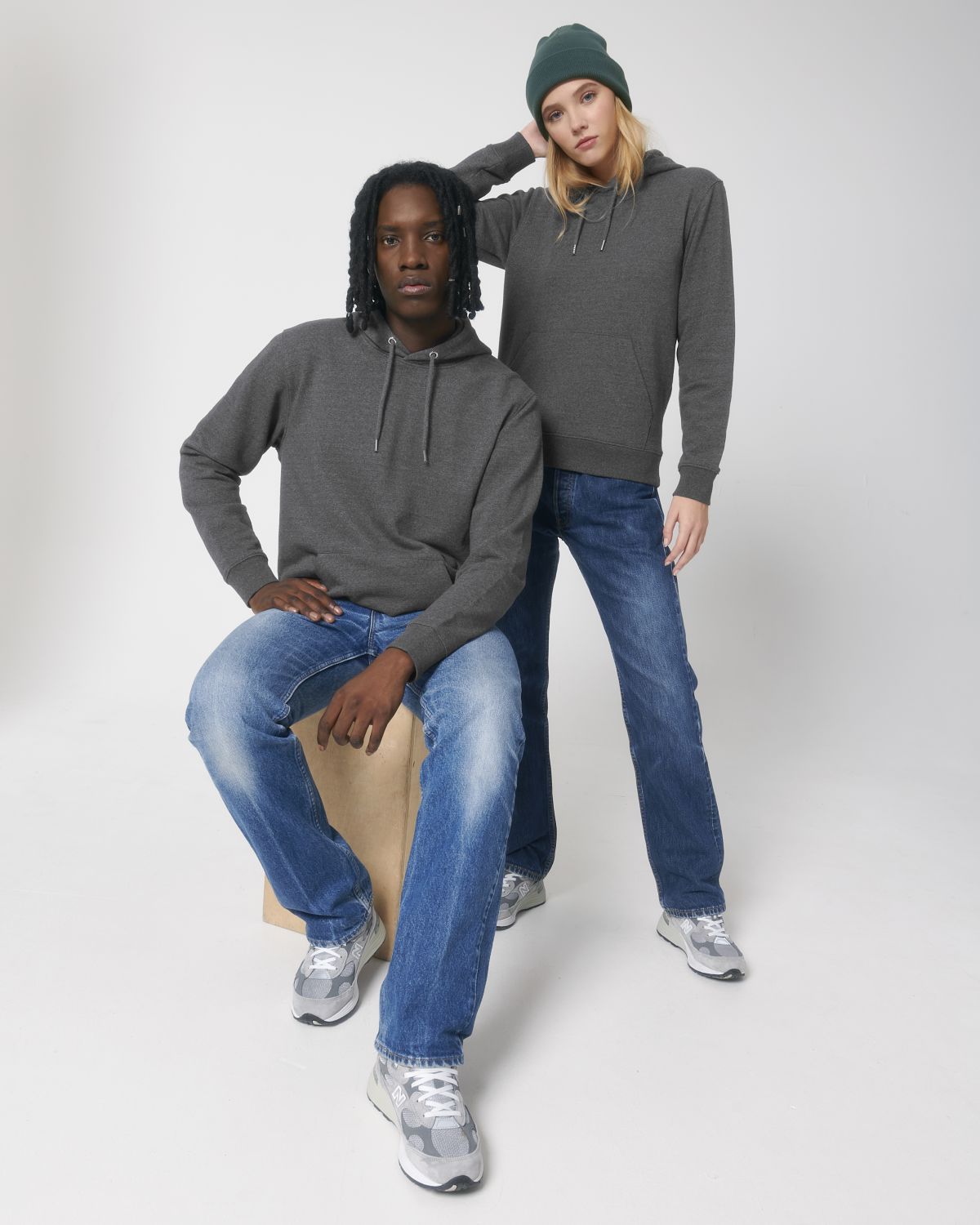 Regenerated Cotton Hooded Sweatshirt: Unisex - - High-Quality </p>