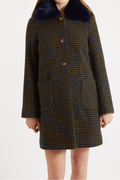 Dryden Warwick Check Coat Coats 8 Navy 8 / Navy 10 / Navy 12 / Navy 14 / Navy 16 / Navy