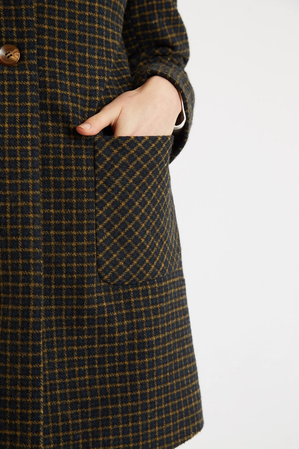 Dryden Warwick Check Coat Coats 8 Navy 8 / Navy 10 / Navy 12 / Navy 14 / Navy 16 / Navy