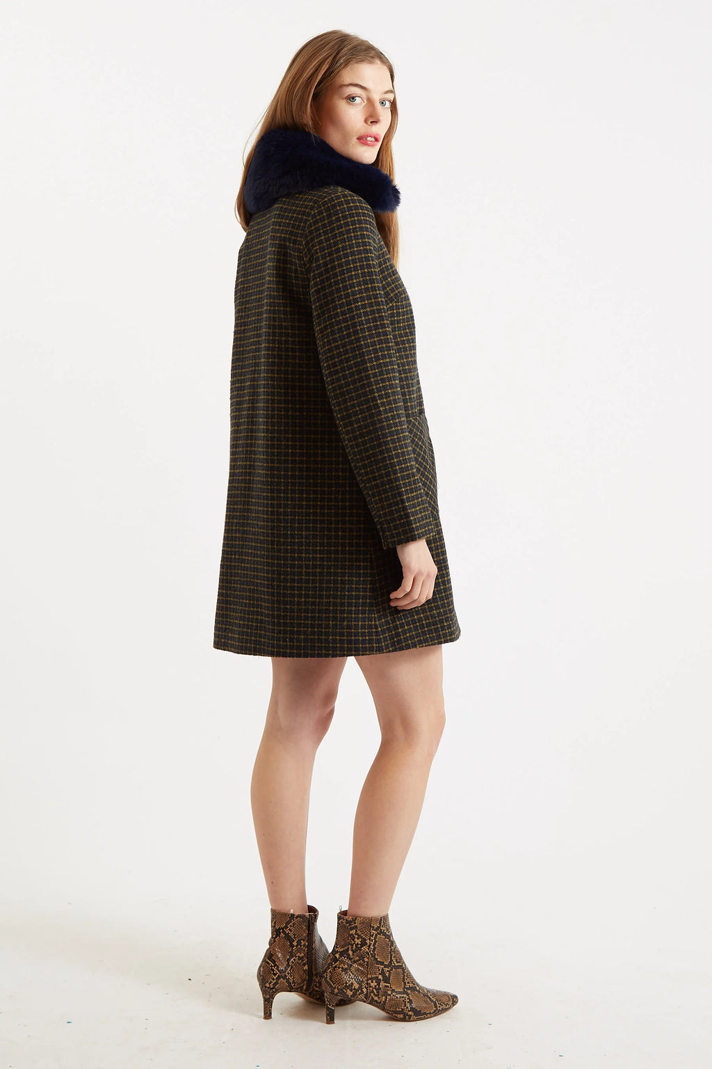 Dryden Warwick Check Coat Coats 8 Navy 8 / Navy 10 / Navy 12 / Navy 14 / Navy 16 / Navy