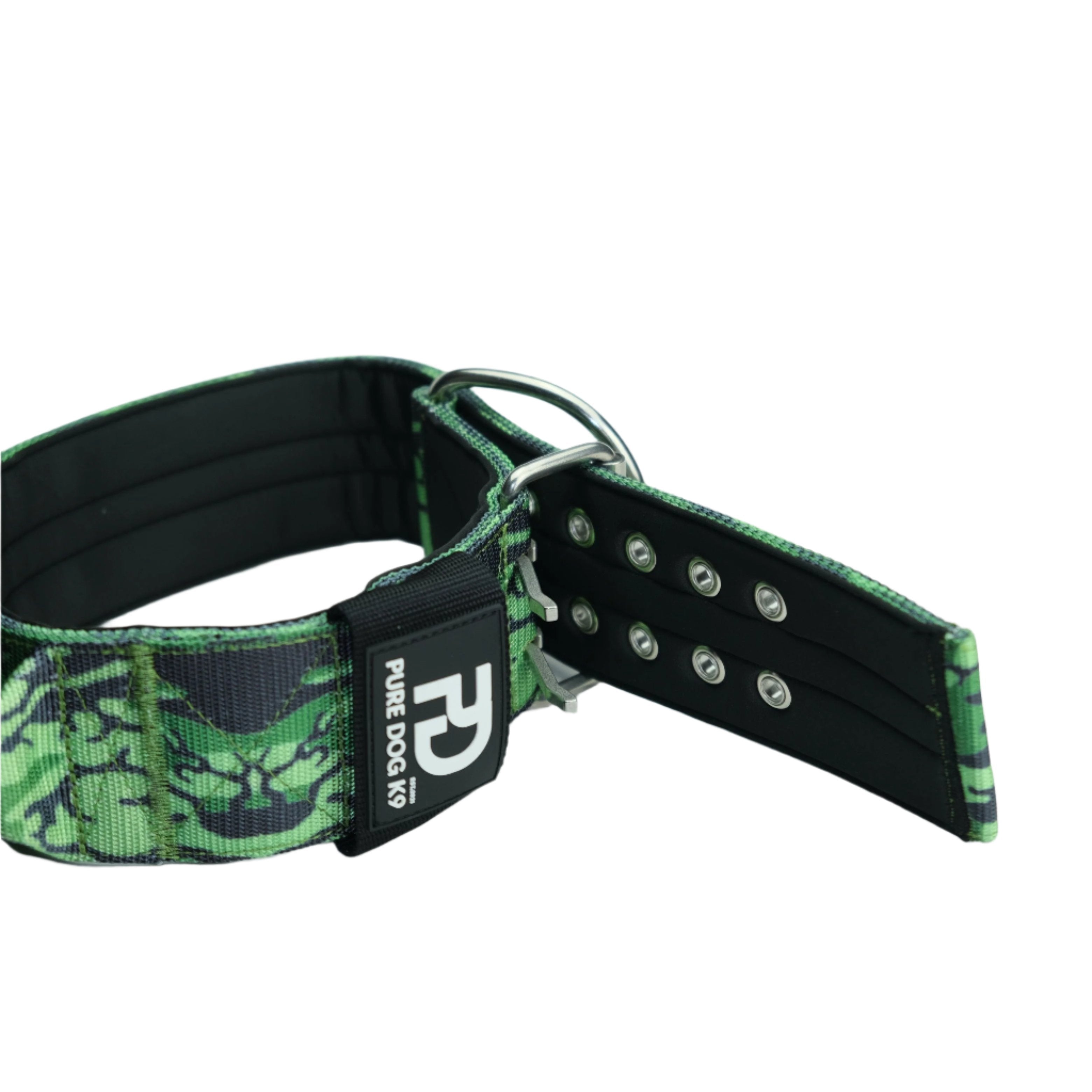 7cm Sport Collar Green Camo Dog Collar Medium Medium Large XL