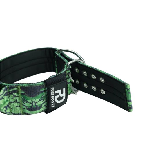 7cm Sport Collar Green Camo Dog Collar Medium Medium Large XL