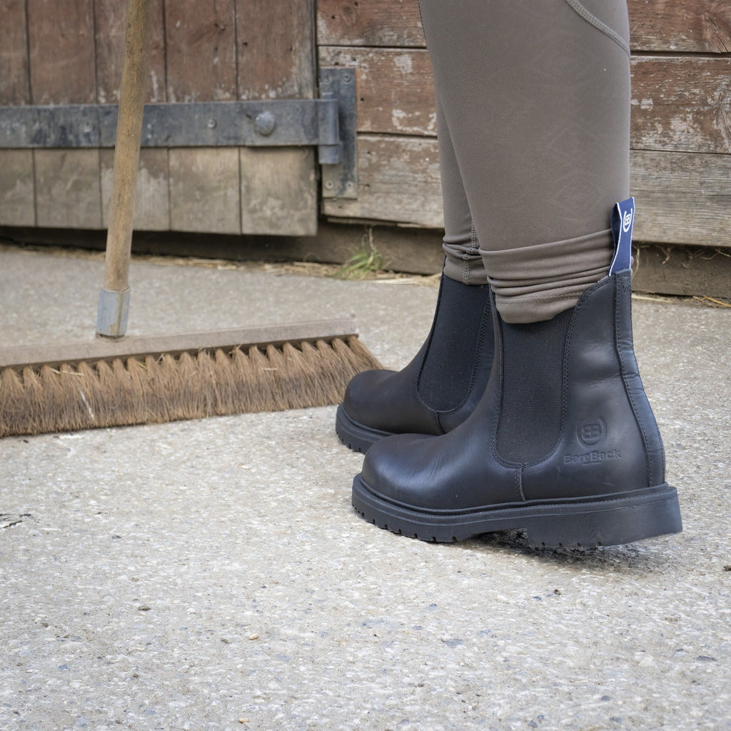 Detroit Steel Toe Cap Work Boots -  Black