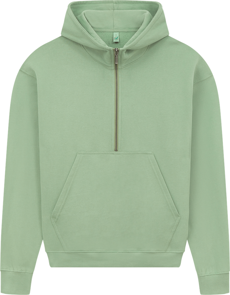 Organic Half Zip Hoodie: Womens - - High-Quality </p>