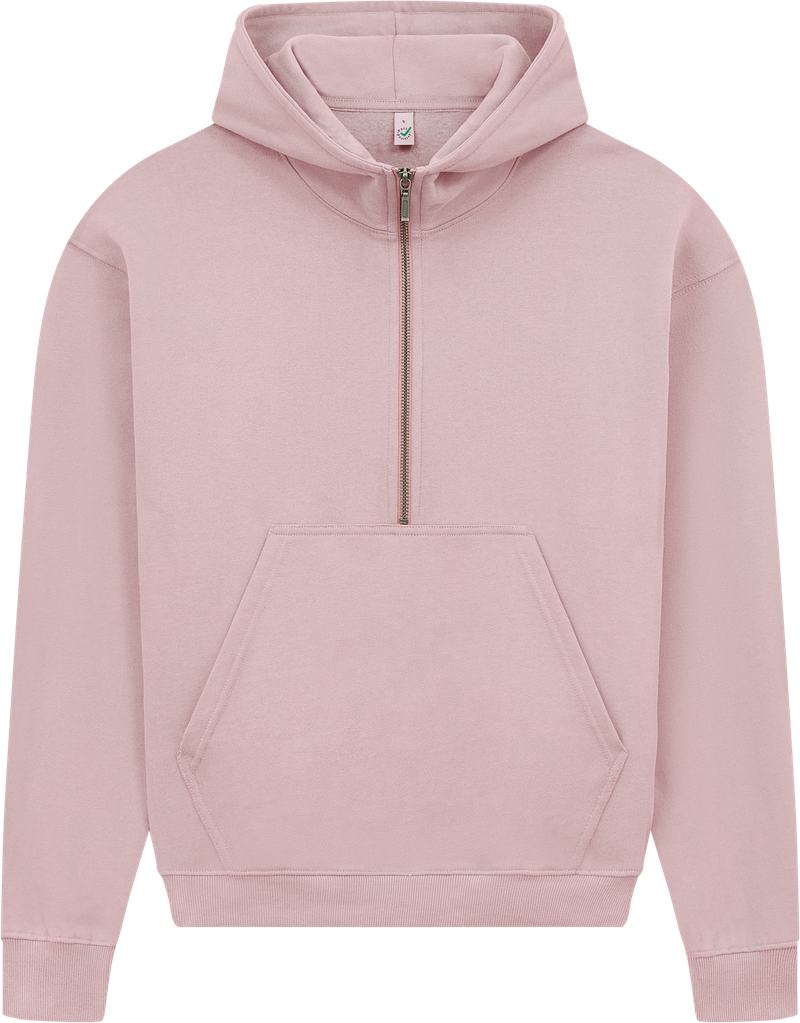 Organic Half Zip Hoodie: Womens - - High-Quality </p>