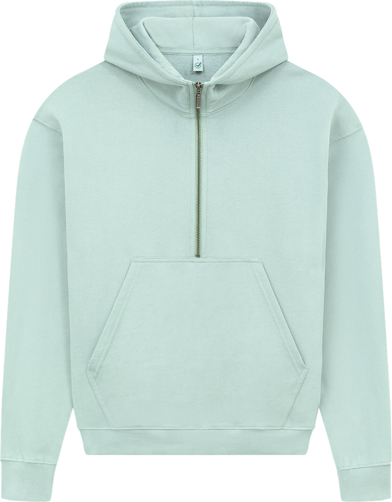 Organic Half Zip Hoodie: Womens - - High-Quality </p>