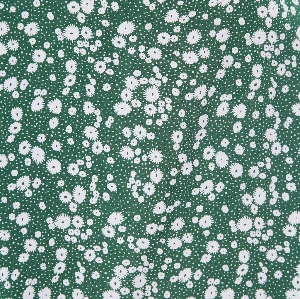 Corina Flower Dot Print Midi Tea Dress - Green Dresses 8 8 10 12 14 16
