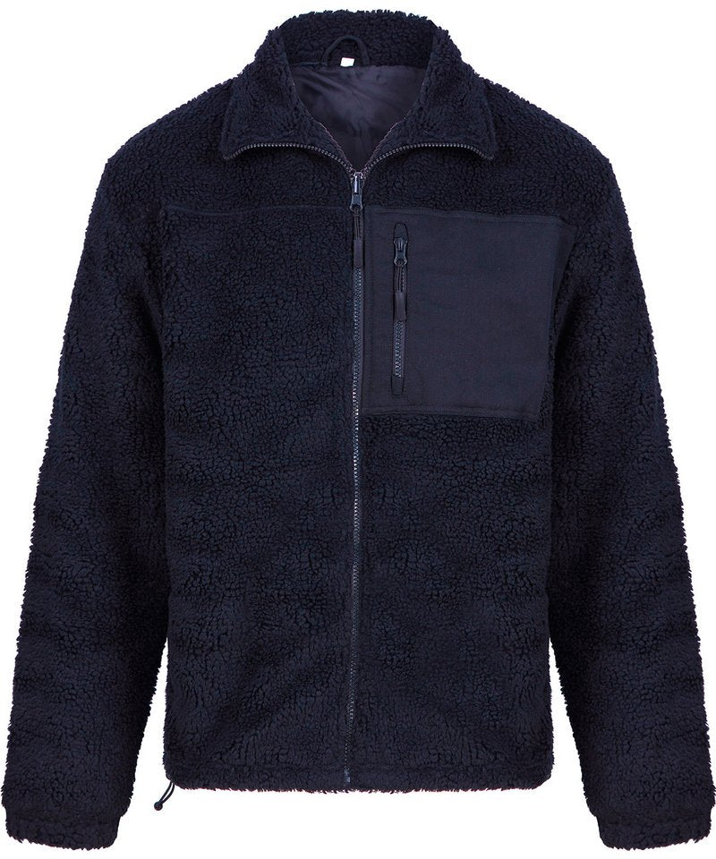 Recycled Polyester Sherpa Fleece XS Black XS / Black XS / Navy S / Black S / Navy M / Black M / Navy L / Navy L / Black XL / Black XL / Navy 2XL / Navy 2XL / Black