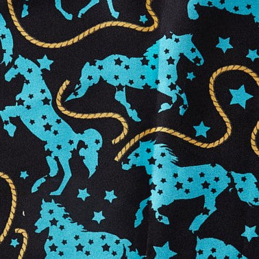 Louche Horse Scarf - Navy scarves One Size One Size