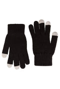 Louche Touch screen Knitted Glove - Black gloves Black Black