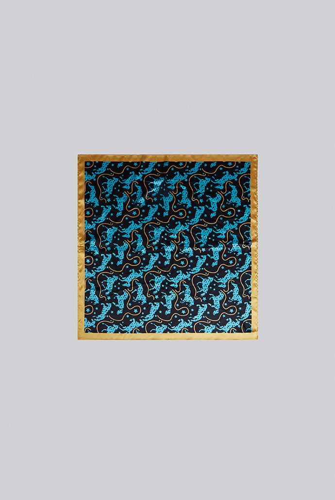 Louche Horse Scarf - Navy scarves One Size One Size