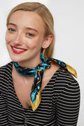 Louche Horse Scarf - Navy scarves One Size One Size