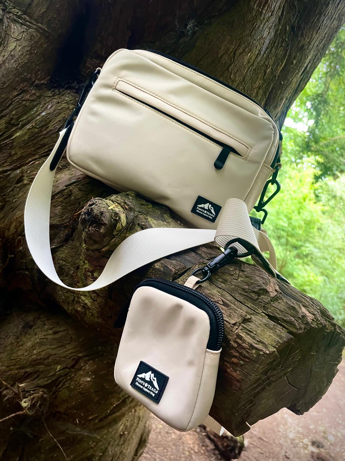Dog Walking Bag with Mini Treat Pouch - Stone | Fido's Trails Default Title Default Title