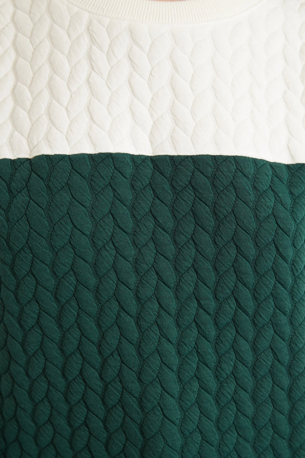 Jan 2 Colour Sweatshirt - Green and White Sweatshirts 8 Green/White 8 / Green/White 10 / Green/White 12 / Green/White 14 / Green/White 16 / Green/White