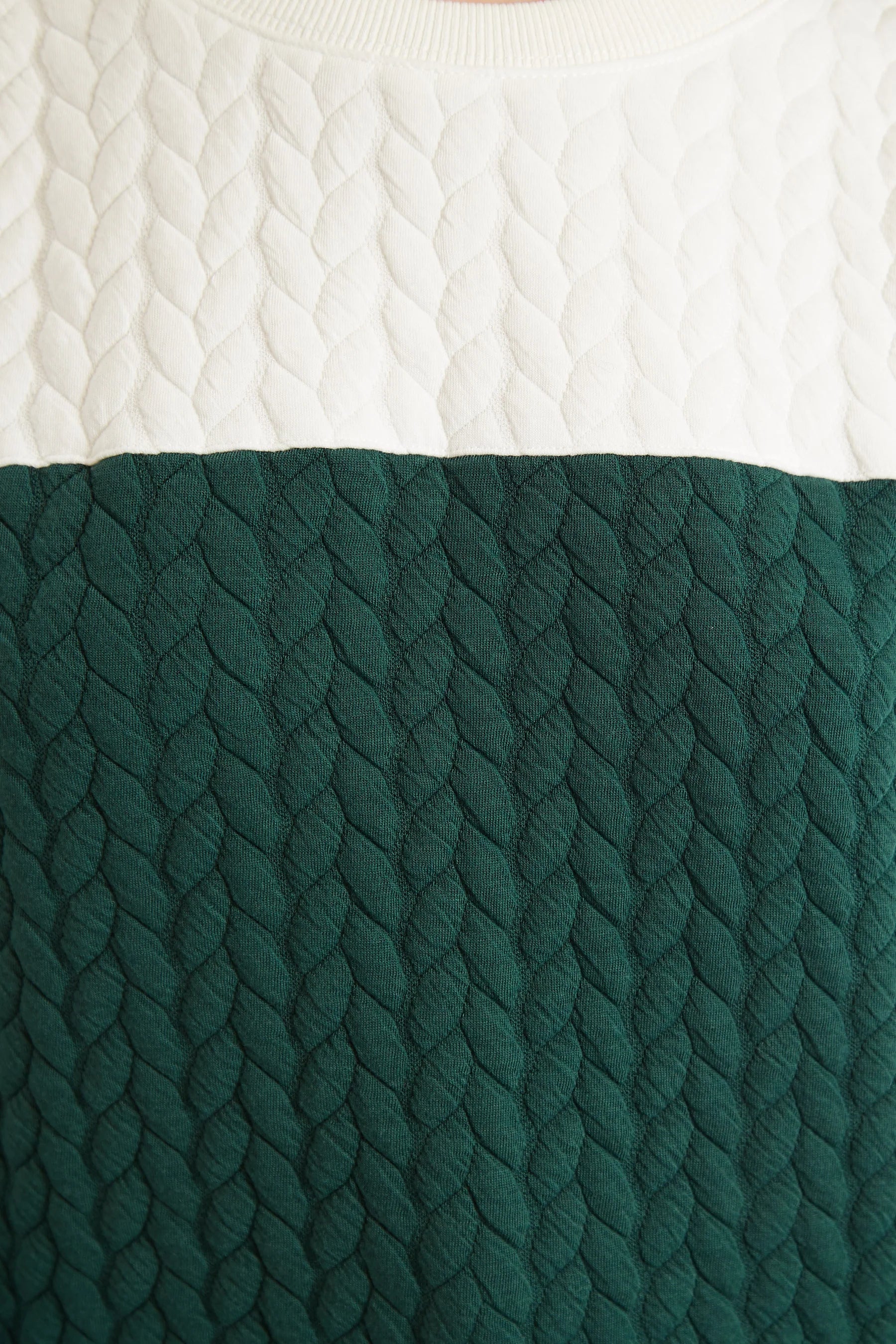 Jan 2 Colour Sweatshirt - Green and White Sweatshirts 8 Green/White 8 / Green/White 10 / Green/White 12 / Green/White 14 / Green/White 16 / Green/White