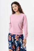 Jan Heartfelt Quilted Sweatshirt - Pale Pink Sweatshirts 8 8 10 12 14 16