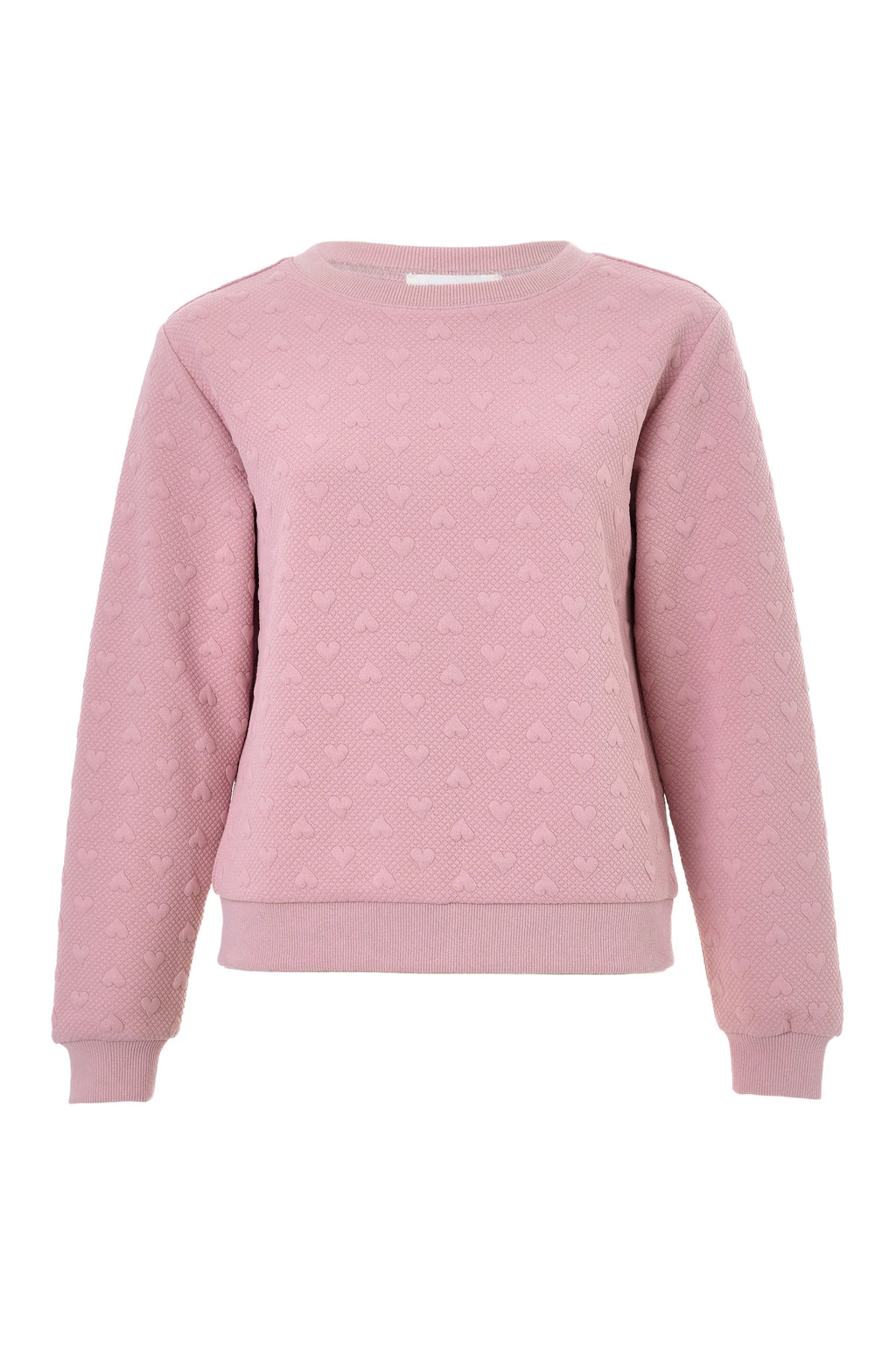 Jan Heartfelt Quilted Sweatshirt - Pale Pink Sweatshirts 8 8 10 12 14 16