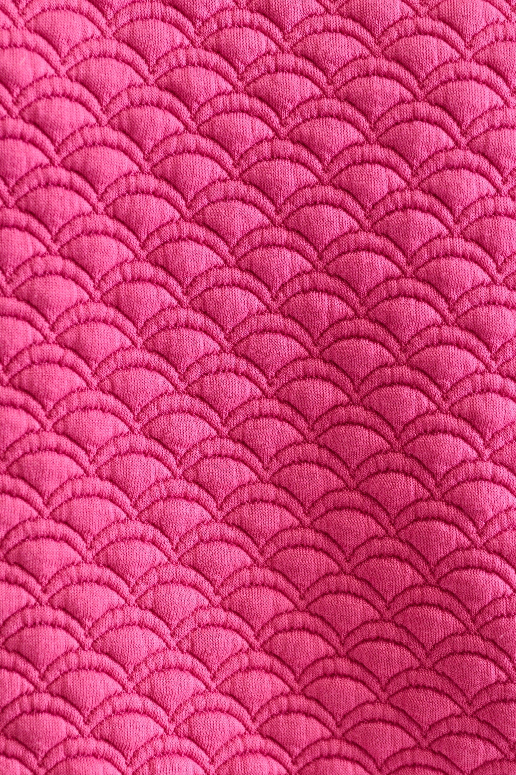 Jan Scallop Quilt Sweatshirt - Pink Tops 8 8 10 12 14 16