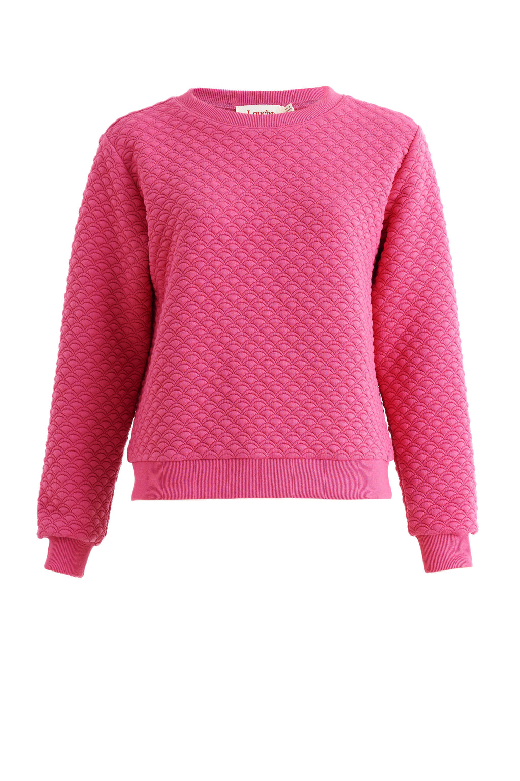 Jan Scallop Quilt Sweatshirt - Pink Tops 8 8 10 12 14 16