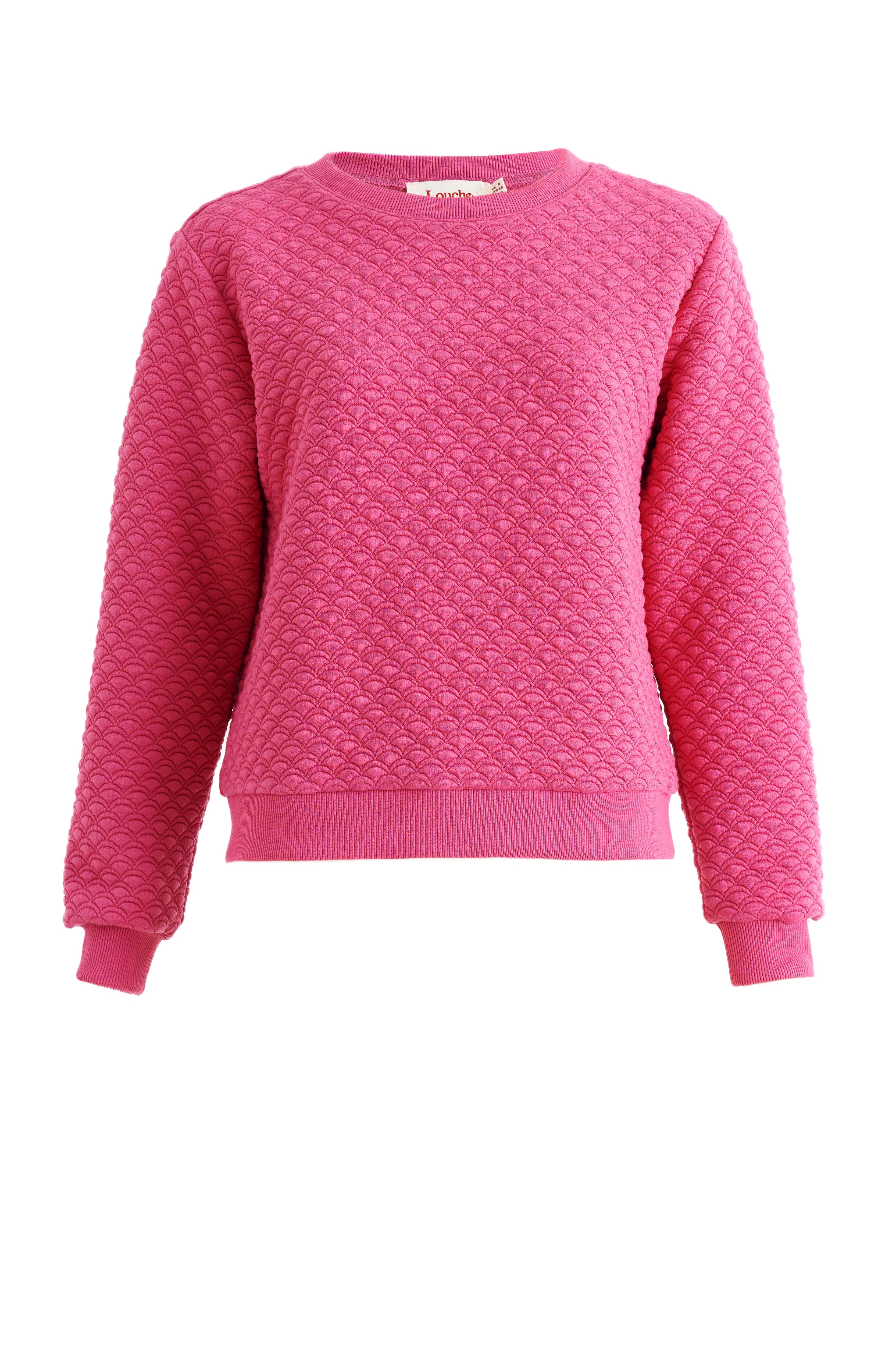 Jan Scallop Quilt Sweatshirt - Pink Tops 8 8 10 12 14 16