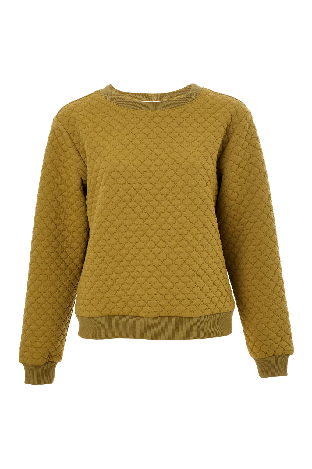 Jan Tile Quilted Sweatshirt - Dark Mustard Sweatshirts 8 8 10 12 14