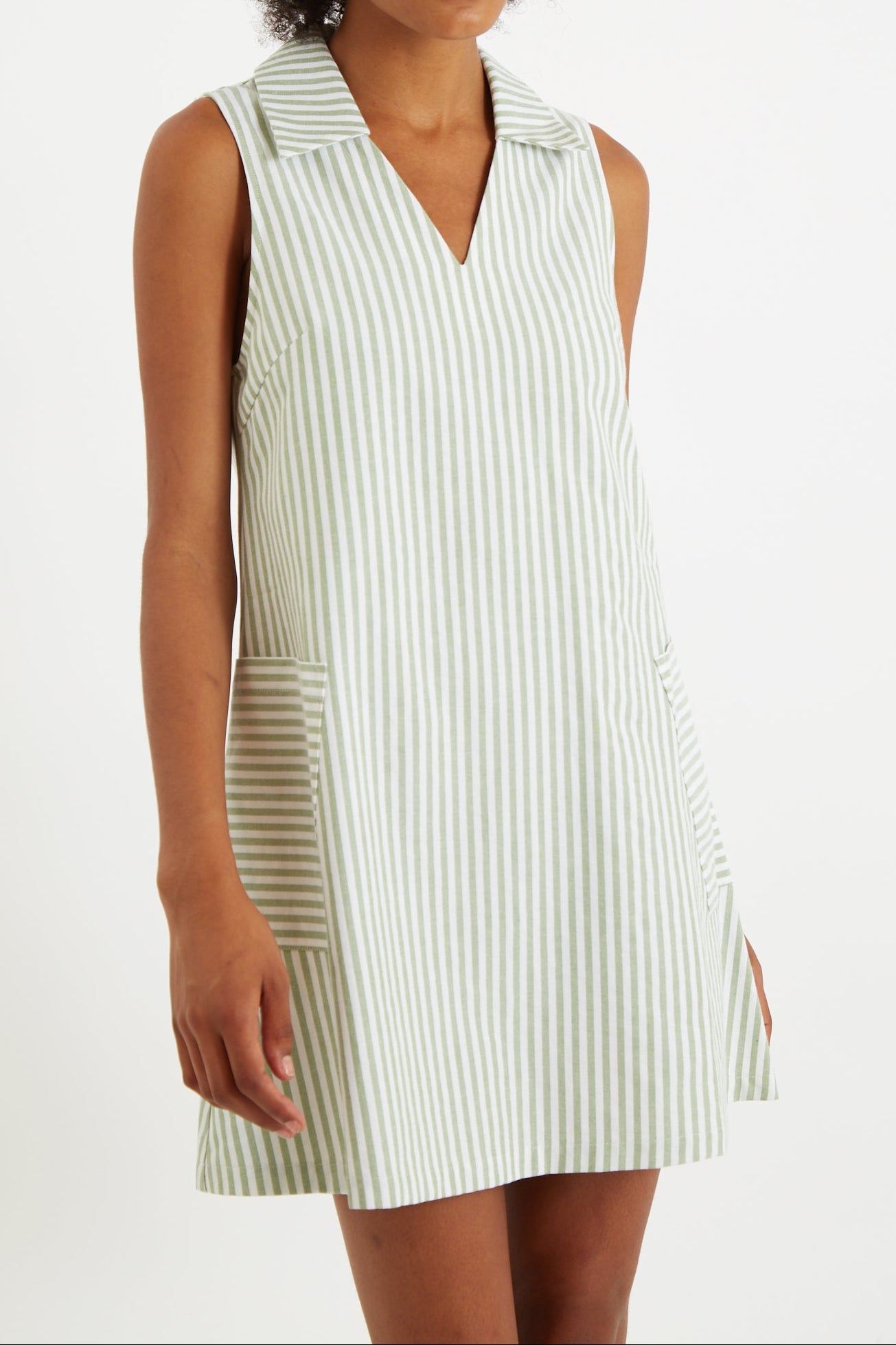 Jerrika Sail Stripe A-Line Mini Dress Green Dresses 8 Green/White 8 / Green/White 10 / Green/White 12 / Green/White 14 / Green/White 16 / Green/White