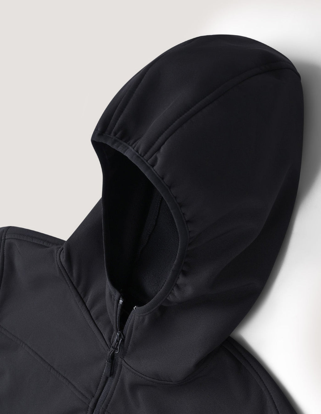 Black Hooded Windbreaker Jacket